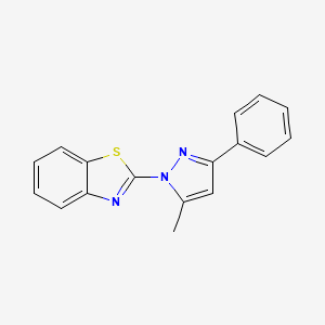 2-(5-methyl-3-phenyl-1H-pyrazol-1-yl)-1,3-benzothiazole