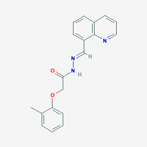 molecular formula C19H17N3O2 B5593323 2-(2-甲基苯氧基)-N'-(8-喹啉亚甲基)乙酰肼 