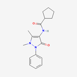 molecular formula C17H21N3O2 B5593356 N-(1,5-二甲基-3-氧代-2-苯基-2,3-二氢-1H-吡唑-4-基)环戊烷甲酰胺 