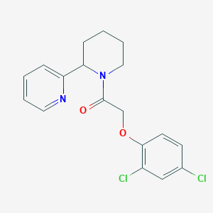 molecular formula C18H18Cl2N2O2 B5593363 2-{1-[(2,4-dichlorophenoxy)acetyl]-2-piperidinyl}pyridine 