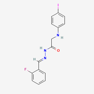 N'-(2-fluorobenzylidene)-2-[(4-iodophenyl)amino]acetohydrazide