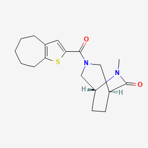 (1S*,5R*)-6-methyl-3-(5,6,7,8-tetrahydro-4H-cyclohepta[b]thien-2-ylcarbonyl)-3,6-diazabicyclo[3.2.2]nonan-7-one