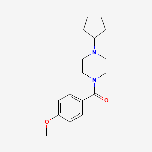 molecular formula C17H24N2O2 B5593410 1-环戊基-4-(4-甲氧基苯甲酰)哌嗪 