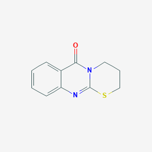 molecular formula C11H10N2OS B5593412 3,4-二氢-2H,6H-[1,3]噻嗪并[2,3-b]喹唑啉-6-酮 CAS No. 16024-90-1