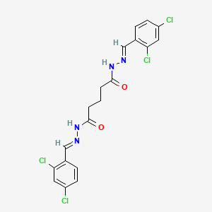 molecular formula C19H16Cl4N4O2 B5593455 N'~1~,N'~5~-双(2,4-二氯苄亚基)戊二酰二肼 
