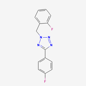 molecular formula C14H10F2N4 B5593469 2-(2-fluorobenzyl)-5-(4-fluorophenyl)-2H-tetrazole 