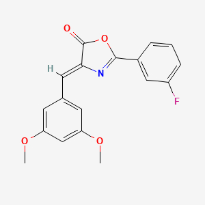 4-(3,5-dimethoxybenzylidene)-2-(3-fluorophenyl)-1,3-oxazol-5(4H)-one