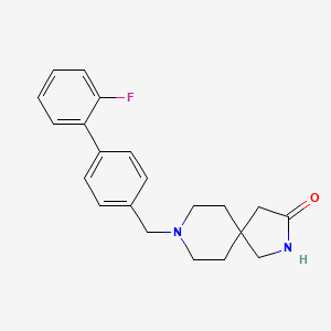 molecular formula C21H23FN2O B5593496 8-[(2'-氟-4-联苯基)甲基]-2,8-二氮杂螺[4.5]癸-3-酮 