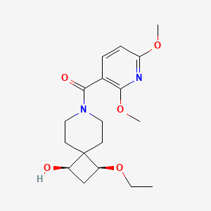 molecular formula C18H26N2O5 B5593529 (1R*,3S*)-7-[(2,6-dimethoxypyridin-3-yl)carbonyl]-3-ethoxy-7-azaspiro[3.5]nonan-1-ol 