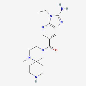 3-ethyl-6-[(1-methyl-1,4,9-triazaspiro[5.5]undec-4-yl)carbonyl]-3H-imidazo[4,5-b]pyridin-2-amine dihydrochloride