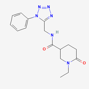 1-ethyl-6-oxo-N-[(1-phenyl-1H-tetrazol-5-yl)methyl]-3-piperidinecarboxamide