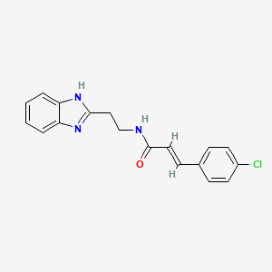 molecular formula C18H16ClN3O B5593599 N-[2-(1H-benzimidazol-2-yl)ethyl]-3-(4-chlorophenyl)acrylamide 