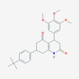 7-(4-tert-butylphenyl)-4-(3,4,5-trimethoxyphenyl)-4,6,7,8-tetrahydro-2,5(1H,3H)-quinolinedione