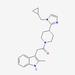 3-(2-{4-[1-(cyclopropylmethyl)-1H-imidazol-2-yl]piperidin-1-yl}-2-oxoethyl)-2-methyl-1H-indole