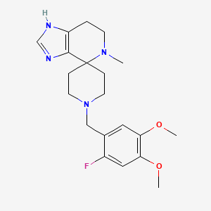 molecular formula C20H27FN4O2 B5593667 1'-(2-fluoro-4,5-dimethoxybenzyl)-5-methyl-1,5,6,7-tetrahydrospiro[imidazo[4,5-c]pyridine-4,4'-piperidine] 