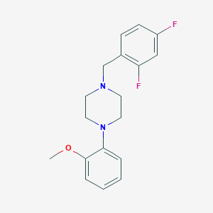 molecular formula C18H20F2N2O B5593668 1-(2,4-difluorobenzyl)-4-(2-methoxyphenyl)piperazine 
