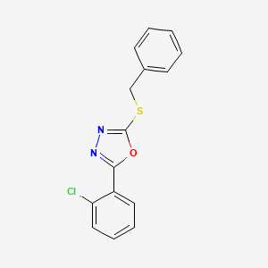 molecular formula C15H11ClN2OS B5593688 2-(benzylthio)-5-(2-chlorophenyl)-1,3,4-oxadiazole 