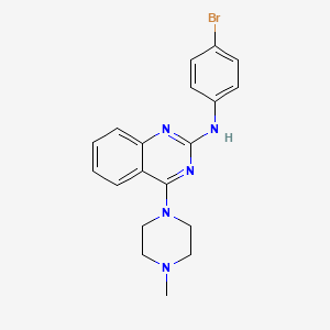 molecular formula C19H20BrN5 B5593695 N-(4-bromophenyl)-4-(4-methyl-1-piperazinyl)-2-quinazolinamine 
