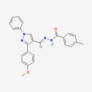 N'-{[3-(4-methoxyphenyl)-1-phenyl-1H-pyrazol-4-yl]methylene}-4-methylbenzohydrazide