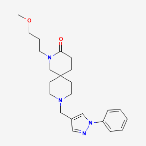 2-(3-methoxypropyl)-9-[(1-phenyl-1H-pyrazol-4-yl)methyl]-2,9-diazaspiro[5.5]undecan-3-one