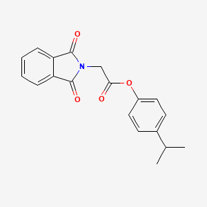 molecular formula C19H17NO4 B5593747 4-异丙苯基（1,3-二氧代-1,3-二氢-2H-异吲哚-2-基）乙酸酯 