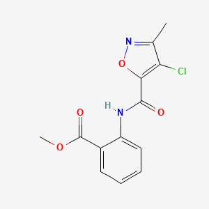 molecular formula C13H11ClN2O4 B5593763 2-{[(4-氯-3-甲基-5-异恶唑基)羰基]氨基}苯甲酸甲酯 