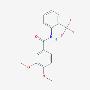 molecular formula C16H14F3NO3 B5593769 3,4-二甲氧基-N-[2-(三氟甲基)苯基]苯甲酰胺 CAS No. 5611-02-9