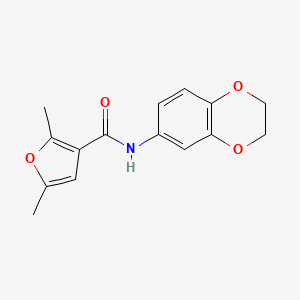 molecular formula C15H15NO4 B5593787 N-(2,3-二氢-1,4-苯并二氧杂环-6-基)-2,5-二甲基-3-呋喃酰胺 