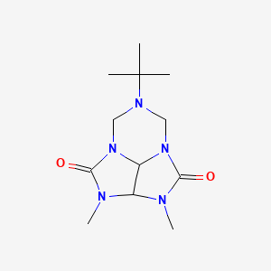 molecular formula C12H21N5O2 B5593792 6-tert-butyl-2,3-dimethyltetrahydro-5H-2,3,4a,6,7a-pentaazacyclopenta[cd]indene-1,4(2H,3H)-dione 