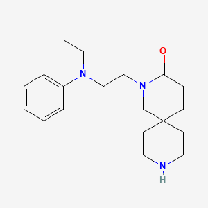 molecular formula C20H31N3O B5593794 2-{2-[ethyl(3-methylphenyl)amino]ethyl}-2,9-diazaspiro[5.5]undecan-3-one dihydrochloride 