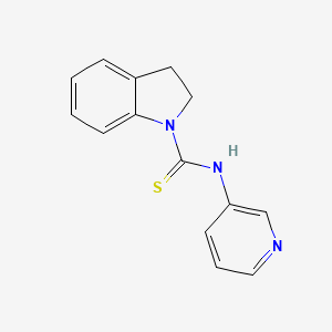 molecular formula C14H13N3S B5593805 N-3-吡啶基-1-吲哚甲硫代酰胺 