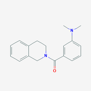 molecular formula C18H20N2O B5593806 3-(3,4-二氢-2(1H)-异喹啉甲酰基)-N,N-二甲基苯胺 