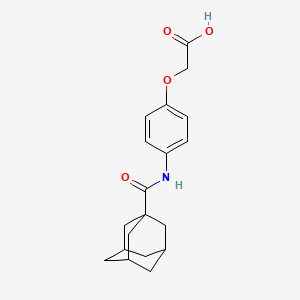 molecular formula C19H23NO4 B5593863 {4-[(1-adamantylcarbonyl)amino]phenoxy}acetic acid 