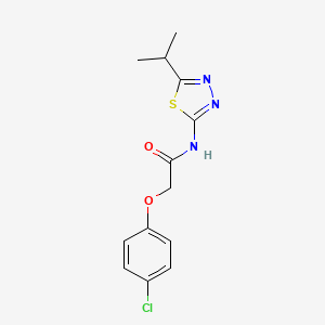 molecular formula C13H14ClN3O2S B5593868 2-(4-chlorophenoxy)-N-(5-isopropyl-1,3,4-thiadiazol-2-yl)acetamide 