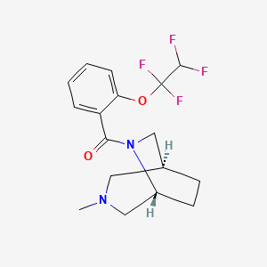 molecular formula C17H20F4N2O2 B5593873 (1S*,5R*)-3-methyl-6-[2-(1,1,2,2-tetrafluoroethoxy)benzoyl]-3,6-diazabicyclo[3.2.2]nonane 