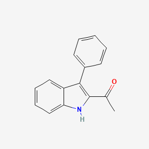 molecular formula C16H13NO B5593918 1-(3-苯基-1H-吲哚-2-基)乙酮 