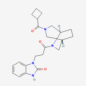 1-{3-[(1S*,5R*)-3-(cyclobutylcarbonyl)-3,6-diazabicyclo[3.2.2]non-6-yl]-3-oxopropyl}-1,3-dihydro-2H-benzimidazol-2-one