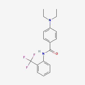 molecular formula C18H19F3N2O B5593987 4-(二乙氨基)-N-[2-(三氟甲基)苯基]苯甲酰胺 