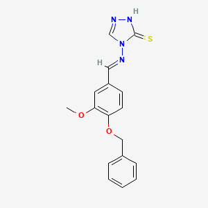 4-{[4-(benzyloxy)-3-methoxybenzylidene]amino}-4H-1,2,4-triazole-3-thiol