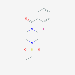 molecular formula C14H19FN2O3S B5594034 1-(2-fluorobenzoyl)-4-(propylsulfonyl)piperazine 