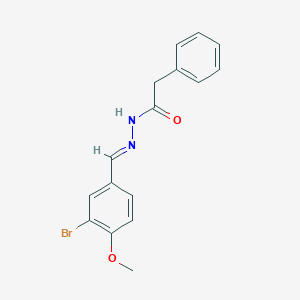 molecular formula C16H15BrN2O2 B5594056 N'-(3-溴-4-甲氧基苄叉亚甲基)-2-苯基乙酰肼 