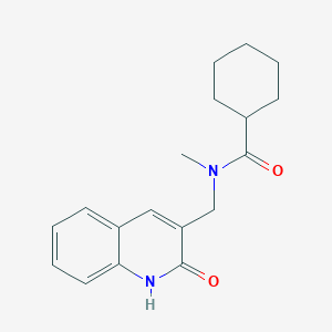 N-[(2-hydroxy-3-quinolinyl)methyl]-N-methylcyclohexanecarboxamide