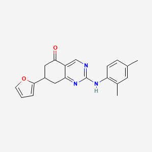2-[(2,4-dimethylphenyl)amino]-7-(2-furyl)-7,8-dihydro-5(6H)-quinazolinone