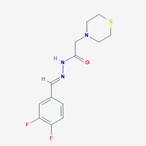 molecular formula C13H15F2N3OS B5594088 N'-(3,4-difluorobenzylidene)-2-(4-thiomorpholinyl)acetohydrazide 