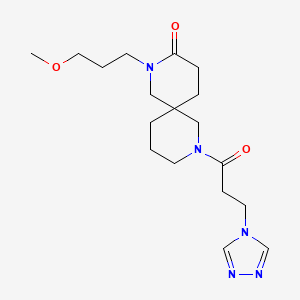 2-(3-methoxypropyl)-8-[3-(4H-1,2,4-triazol-4-yl)propanoyl]-2,8-diazaspiro[5.5]undecan-3-one