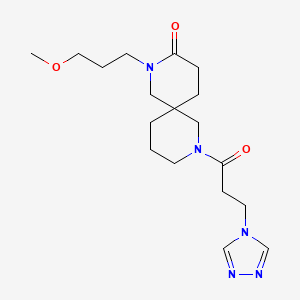 molecular formula C18H29N5O3 B5594133 2-(3-methoxypropyl)-8-[3-(4H-1,2,4-triazol-4-yl)propanoyl]-2,8-diazaspiro[5.5]undecan-3-one 