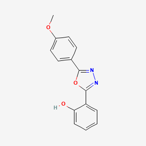 molecular formula C15H12N2O3 B5594146 2-[5-(4-methoxyphenyl)-1,3,4-oxadiazol-2-yl]phenol CAS No. 114333-42-5