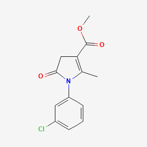 molecular formula C13H12ClNO3 B5594150 methyl 1-(3-chlorophenyl)-2-methyl-5-oxo-4,5-dihydro-1H-pyrrole-3-carboxylate 