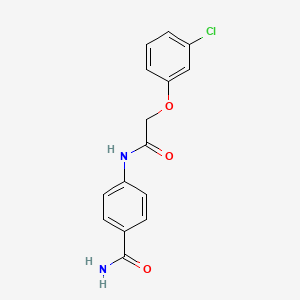 4-[2-(3-Chlorophenoxy)acetamido]benzamide