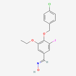 (NE)-N-[[4-[(4-chlorophenyl)methoxy]-3-ethoxy-5-iodophenyl]methylidene]hydroxylamine